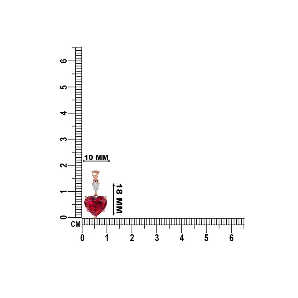 18k/14k Simulated Diamond Heart Pendant for Women 