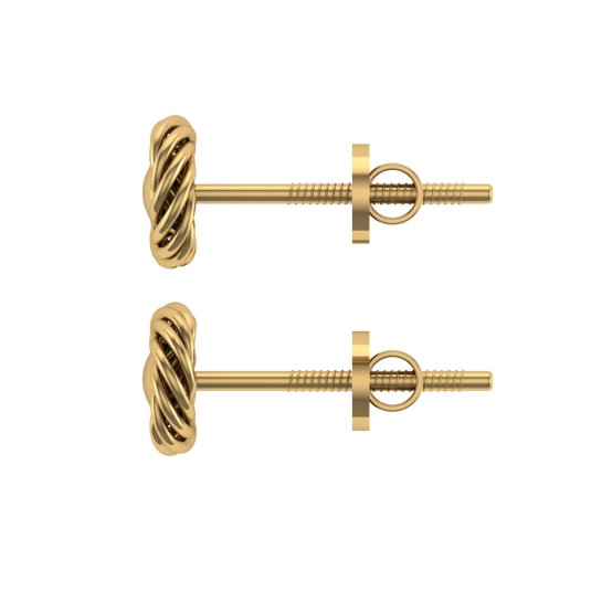 Asha Gold Stud Earrings Design for daily use 