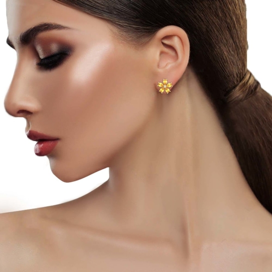 Kash Gold Earrings Design for daily use 