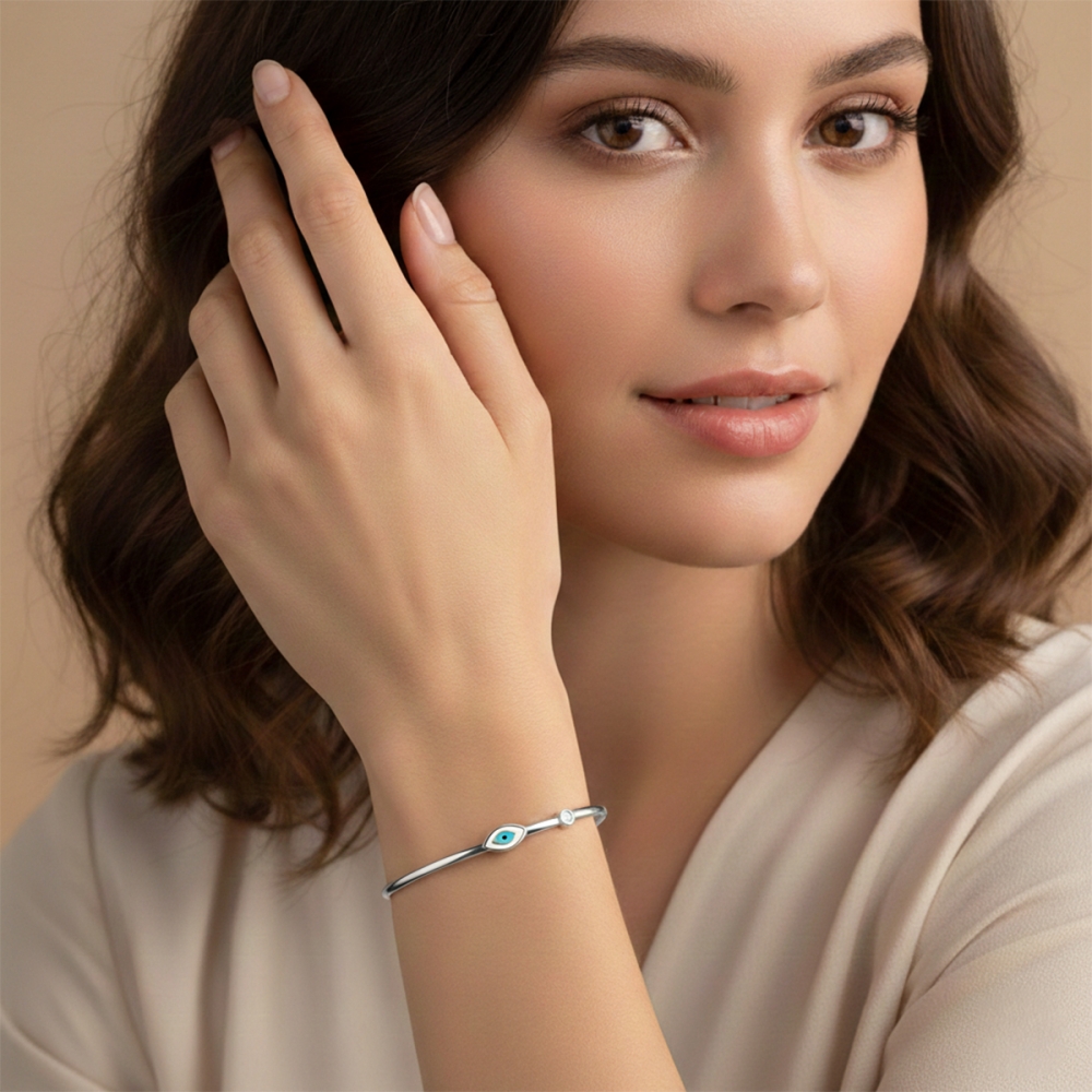 Aurelia Evil Eye Charm Bangle