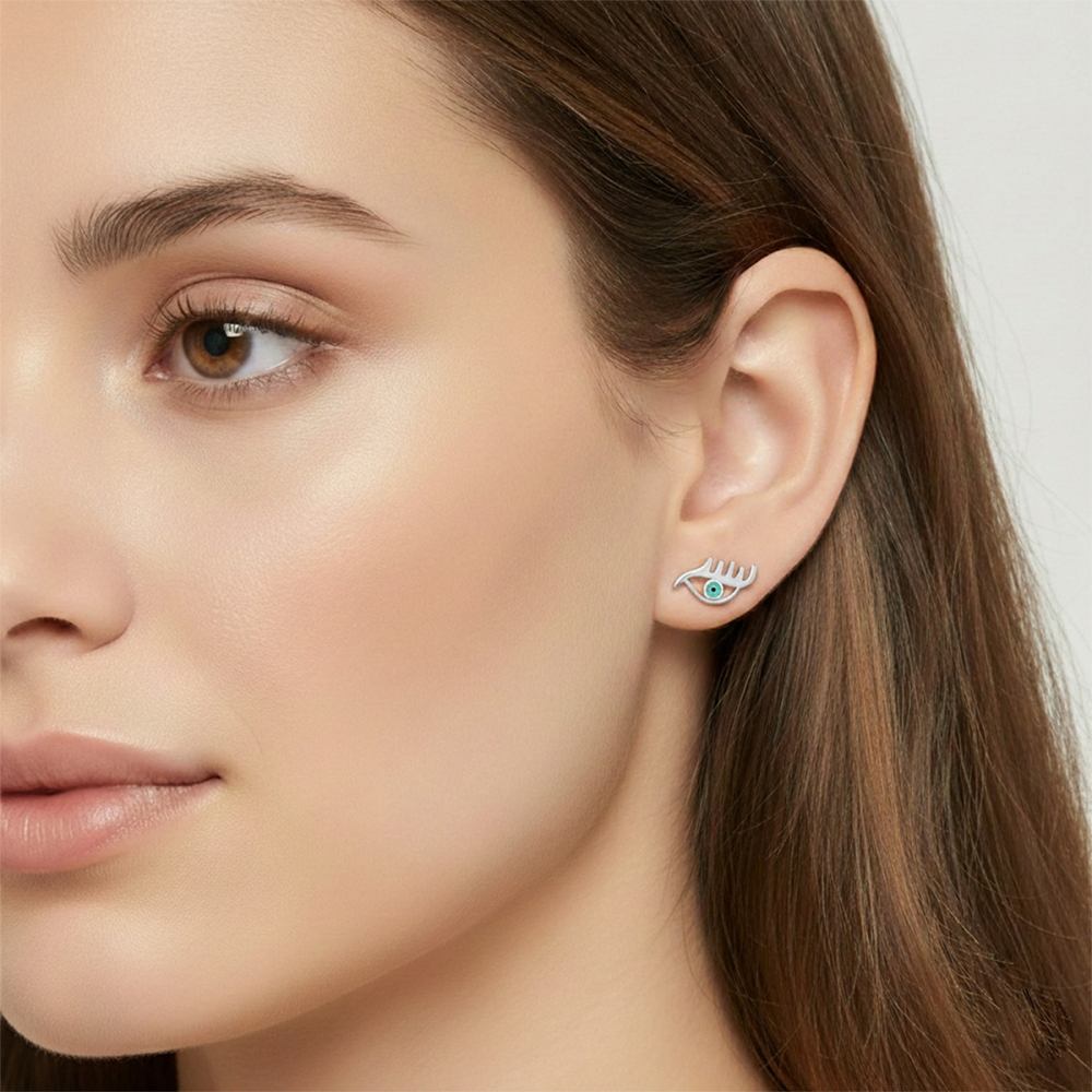 14k/18k Aurelia Evil Eye Earrings