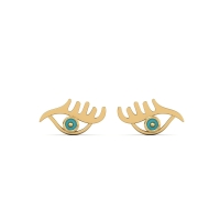 14k/18k Aurelia Evil Eye Earrings
