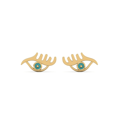 14k/18k Aurelia Evil Eye Earrings