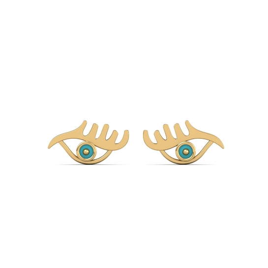 14k/18k Aurelia Evil Eye Earrings