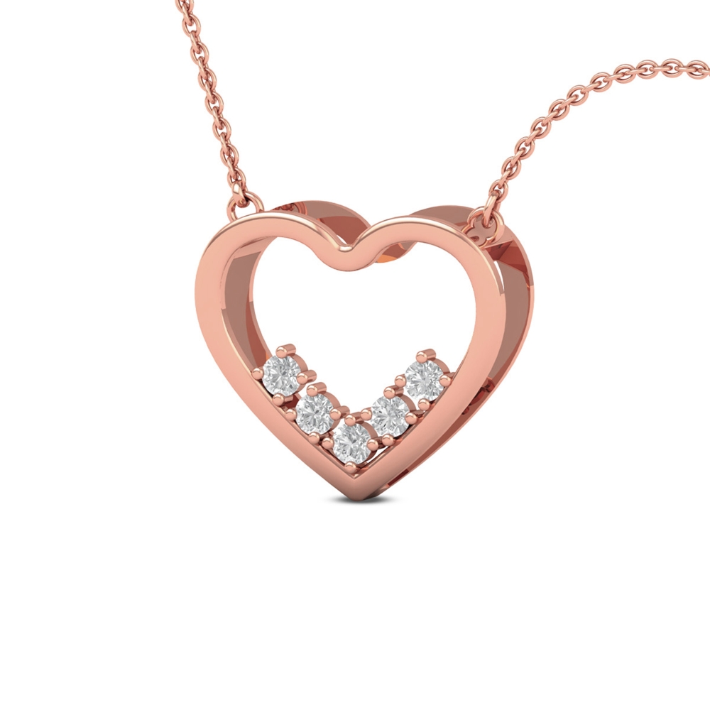 14k/18k Aurora Heart Diamond Necklace