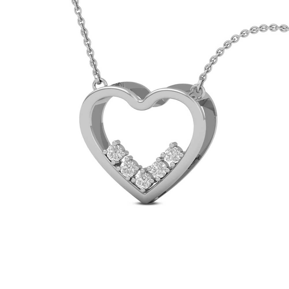 14k/18k Aurora Heart Diamond Necklace