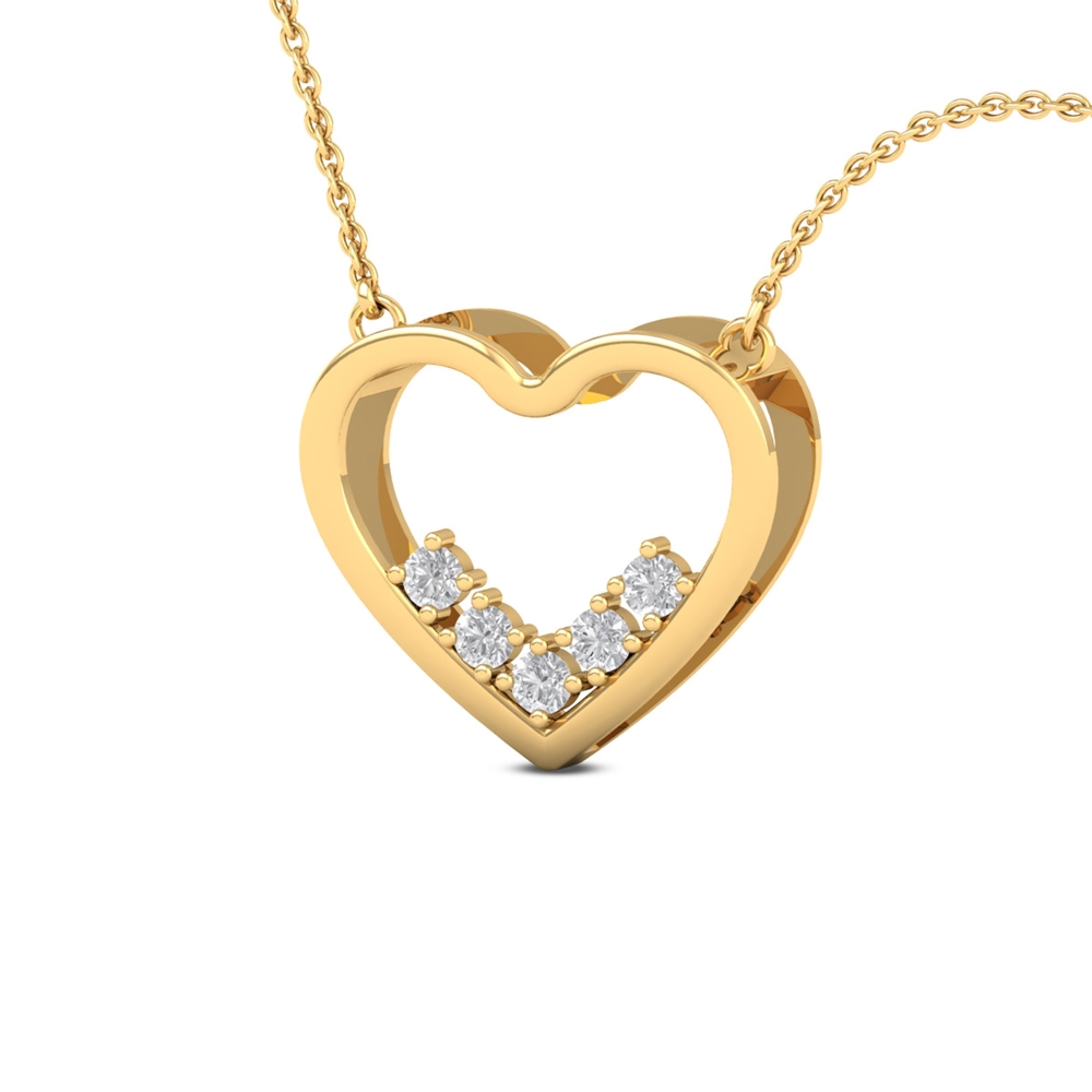 14k/18k Aurora Heart Diamond Necklace