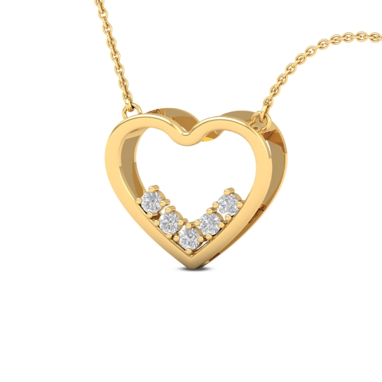 14k/18k Aurora Heart Diamond Necklace