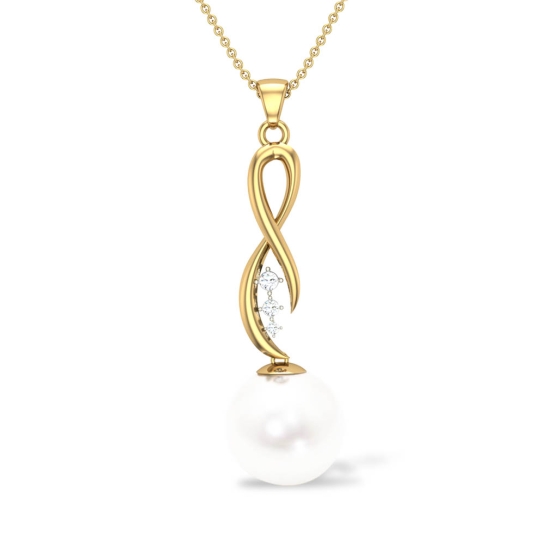 Aurora Diamond and Gold Pendant