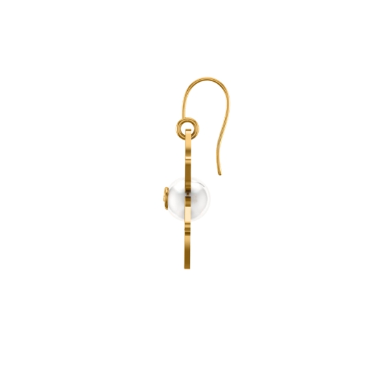 Baamini Pearl Gold Drop Earrings Design for daily use 