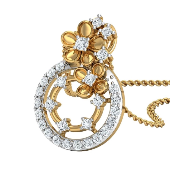 Daisy Gold and Diamond Pendant