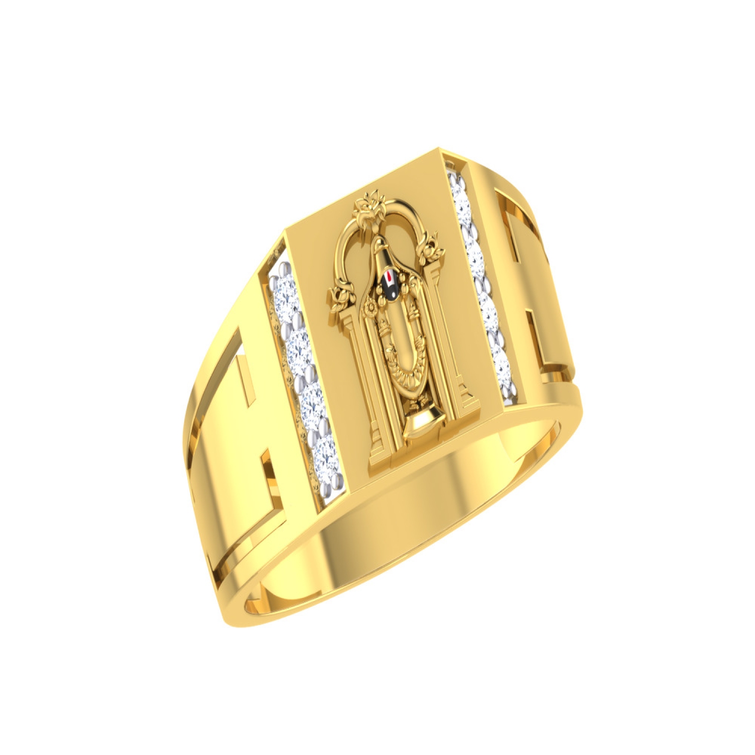 Buy 22K Gold Casting Lord Balaji Ring 97VL6224 Online from Vaibhav Jewellers