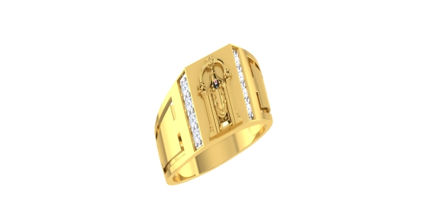 22K Gold 'Balaji' Ring For Men - 235-GR6384 in 4.400 Grams