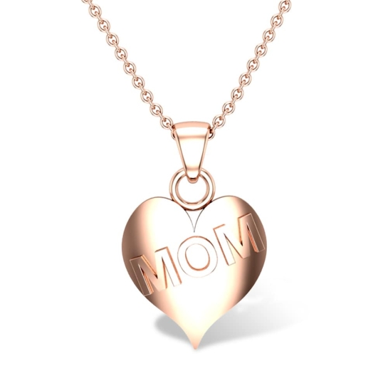 Mom Heart Gold Pendant