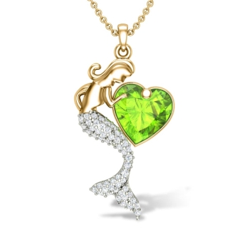 Blessing Mermaid Diamond Pendant 