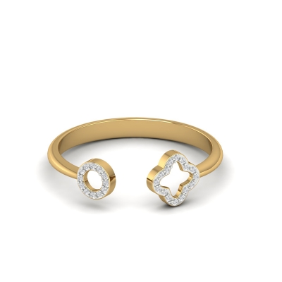 Lumière Clover Diamond ring