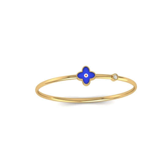Blue Blossom Charm Bangle