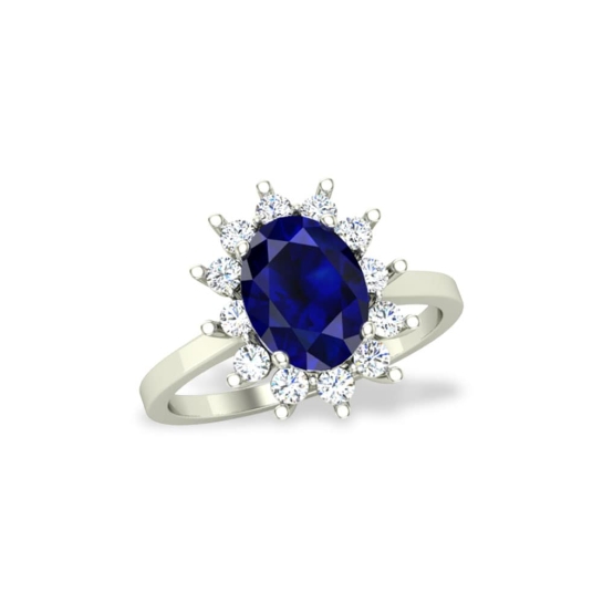 Navy Diamond Ring