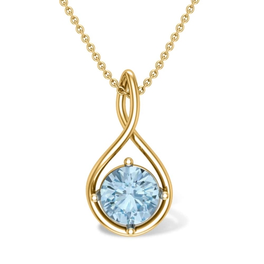 Briar Topaz  Gold Pendant Designs For Female