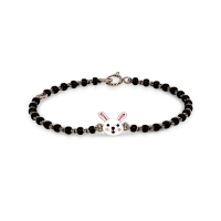 Bunny 18k White Gold Enamel Nazaria Bracelet