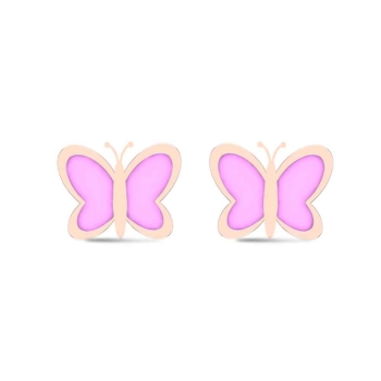 18k Butterfly Rose G…