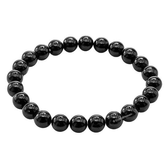 Black Tourmaline Bracelet | Healing Crystal Beaded Bracelet for Protection, Balance & Positive Energy | Unisex