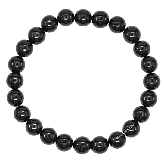 Black Tourmaline Bracelet | Healing Crystal Beaded Bracelet for Protection, Balance & Positive Energy | Unisex