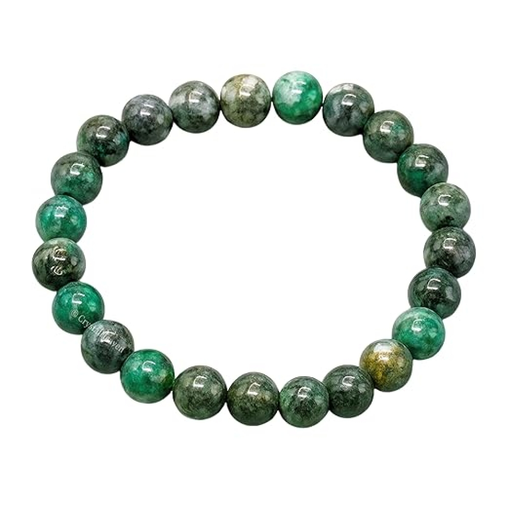 Emerald Bracelet | Healing Crystal Beaded Bracelet for Balance & Positive Energy