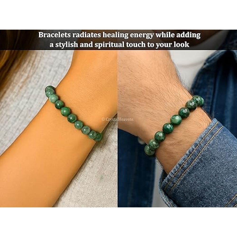 Emerald Bracelet | Healing Crystal Beaded Bracelet for Balance & Positive Energy