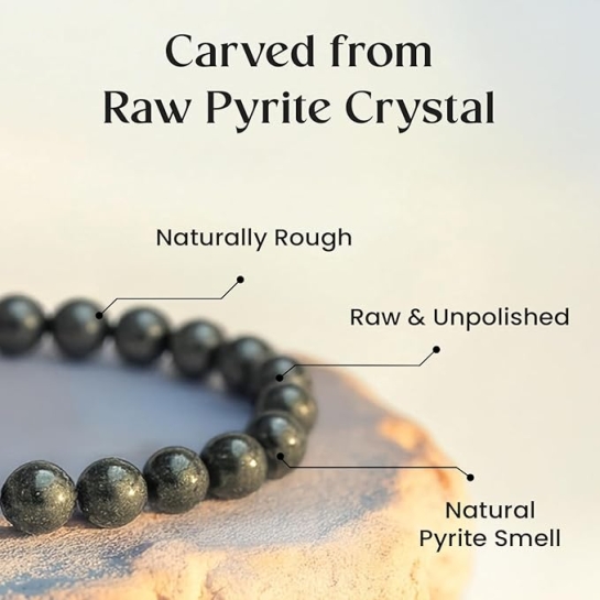 Raw Pyrite Bracelet – Wealth, Prosperity & Protection Healing Crystal Bracelet