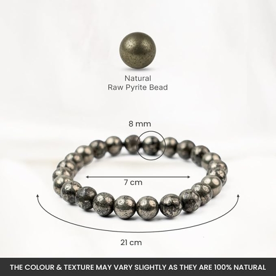 Raw Pyrite Bracelet – Wealth, Prosperity & Protection Healing Crystal Bracelet