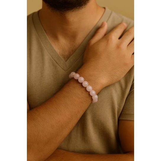 Rose Quartz Bracelet 8mm | Natural Healing Crystal Bracelet for Love, Positivity & Energy | Unisex