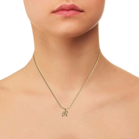 Shailene Initial Diamond Pendant