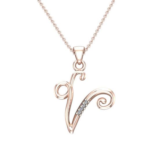 Charlize Initial Diamond Pendant