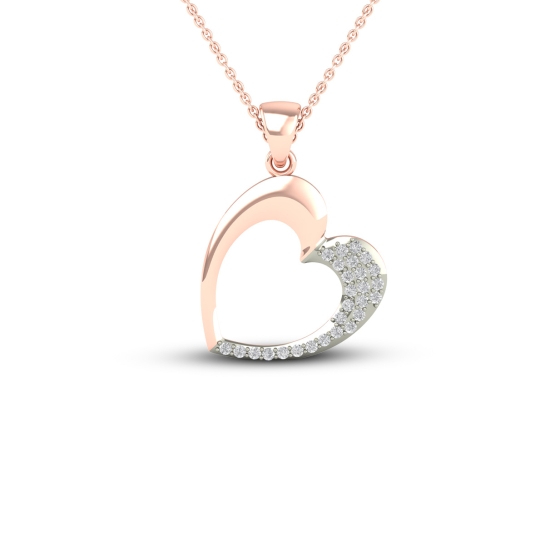 18k/14k Classic Heart Diamond Pendant