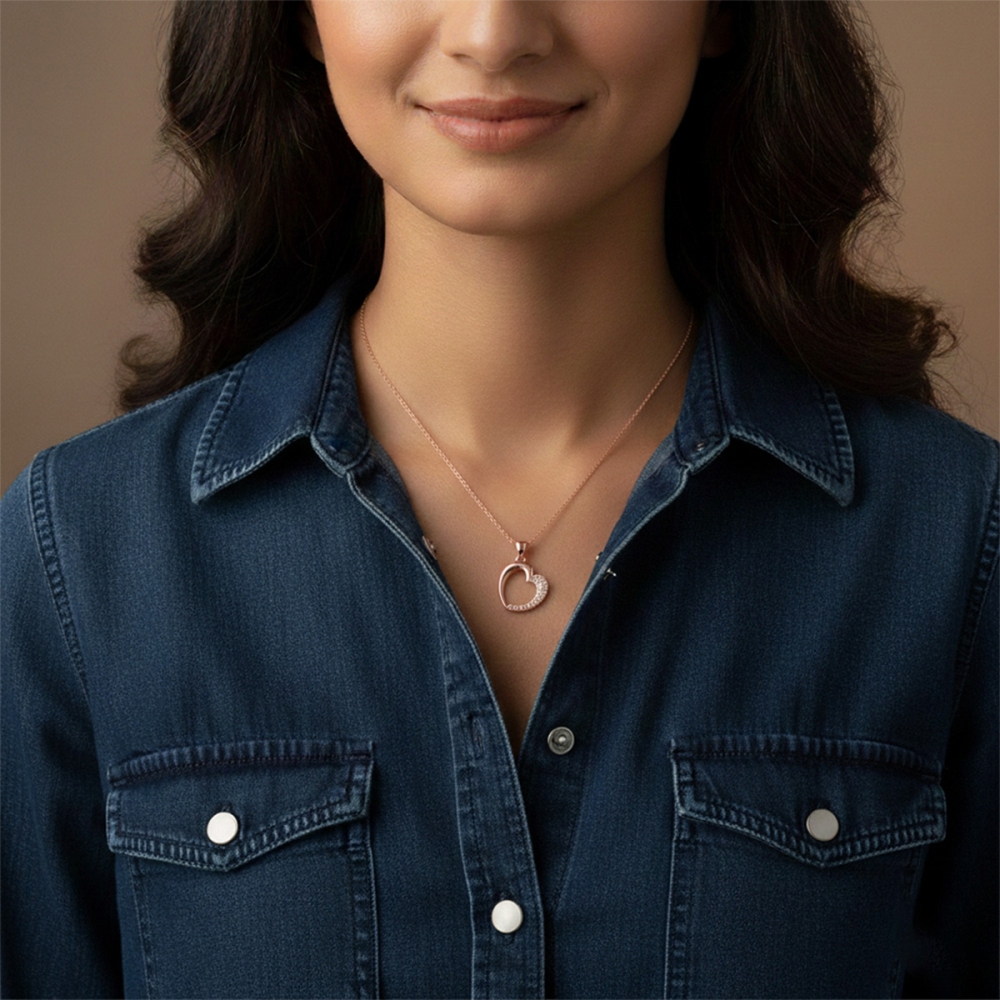 18k/14k Classic Heart Diamond Pendant