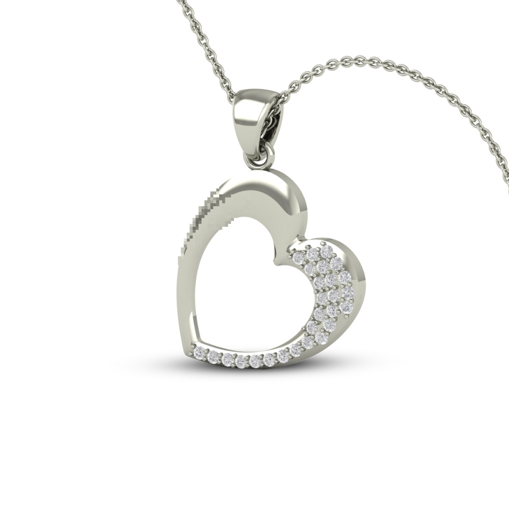 18k/14k Classic Heart Diamond Pendant