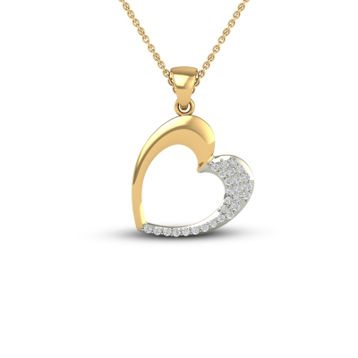 18k/14k Classic Heart Diamond Pendant