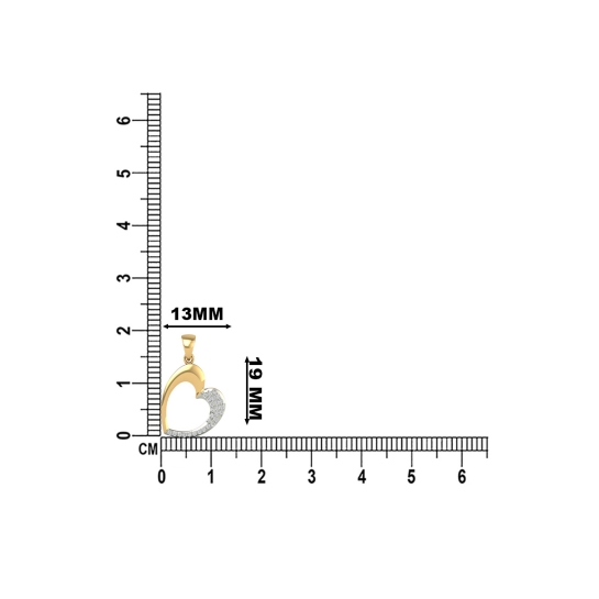 18k/14k Classic Heart Diamond Pendant