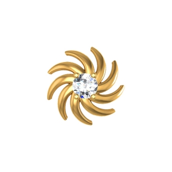 Coraline  Yellow Gold Diamond Nosepin Screw