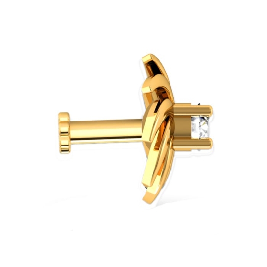 Coraline  Yellow Gold Diamond Nosepin Screw