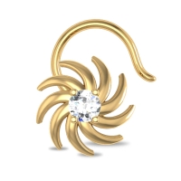 Sabrina Yellow Gold Diamond Nosepin Wire