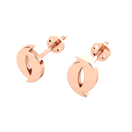 Deepa Gold Stud Earrings Design for daily use 