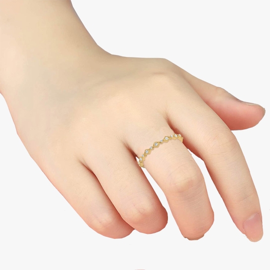 Drishti Rose Gold Diamond Ring