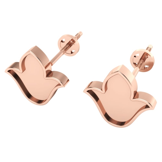 Dhanvi Gold Stud Earrings Design for daily use 