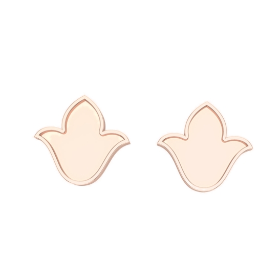 Dhanvi Gold Stud Earrings Design for daily use 
