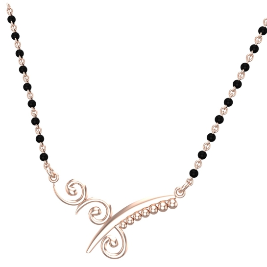 Flora Mangalsutra Designs in Gold