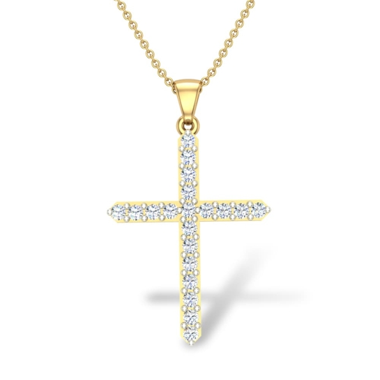 Alaia Jesus Diamond Pendant