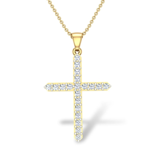 Ivory Jesus Diamond Pendant