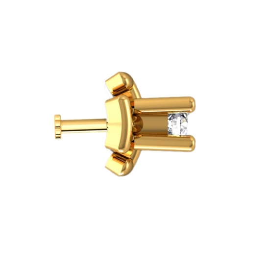 Elsie Yellow Gold Diamond Nosepin Screw